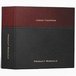 Custom Executive Product Manuals Binder