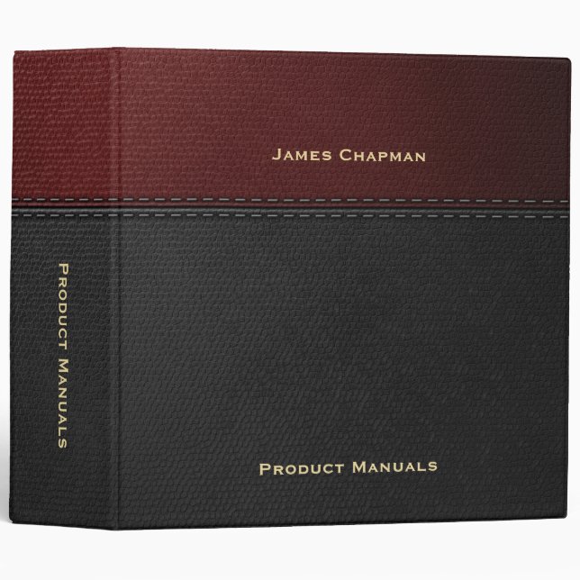 Custom Executive Product Manuals  Binder (Front/Spine)