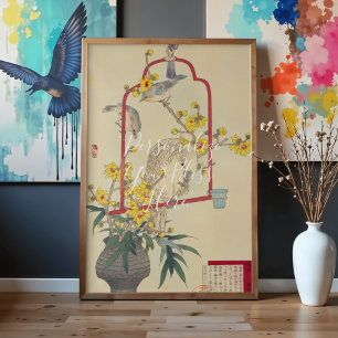 CUSTOM Exotic Parrot & Wintersweet Art Print