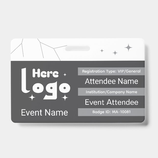 Custom Expo Event Attendee Type Badge (Front)