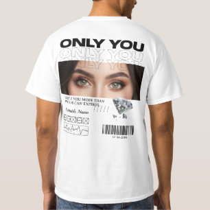 Custom Eyes Image & Name   Fully Personalized  T-Shirt