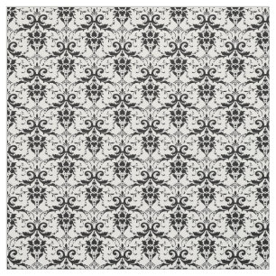 Custom Fabric-Black & White Damask Fabric