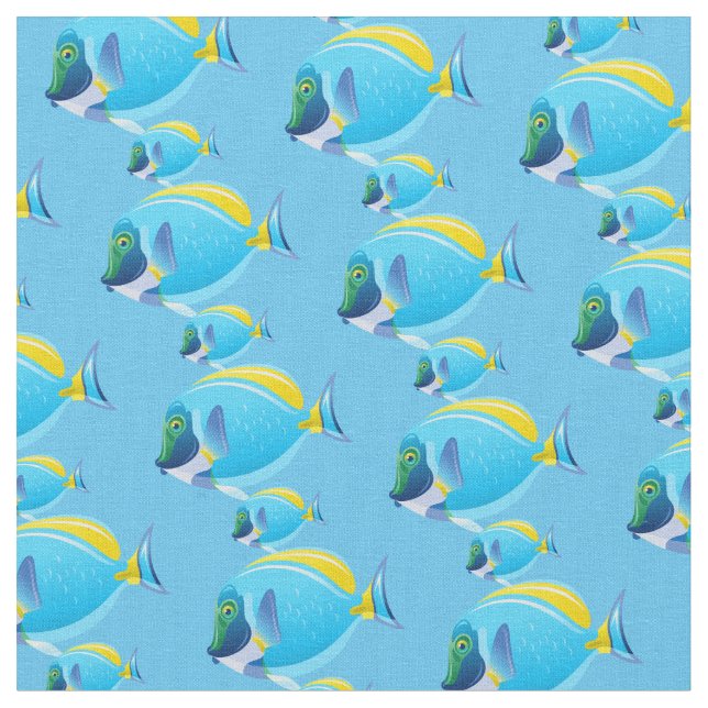 Custom Fabric-Tropical Fish Fabric (Close Up)