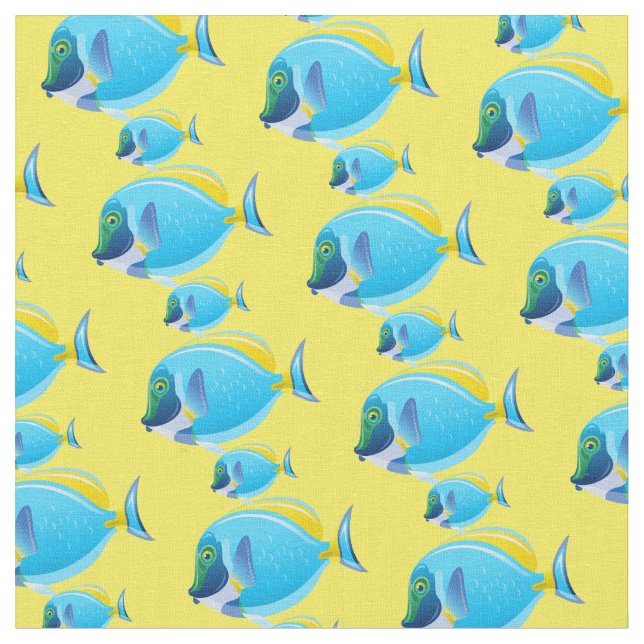 Custom Fabric-Tropical Fish Fabric (Close Up)