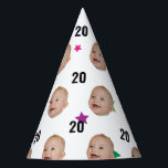 Custom Face 10th 20th 30th 40th 50th 60th Birthday Party Hat<br><div class="desc">Custom Face 10th 20th 30th 40th 50th 60th Birthday Party Hat</div>