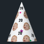 Custom Face 10th 20th 30th 40th 50th 60th Birthday Party Hat<br><div class="desc">Custom Face 10th 20th 30th 40th 50th 60th Birthday Party Hat</div>