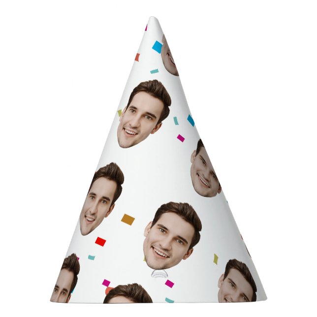 Custom Face 20th 30th 40th 50th 60th 70th Birthday Party Hat (Right)