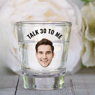 Custom Face 30th 40th 50th 60th 70 Birthday Party Shot Glass