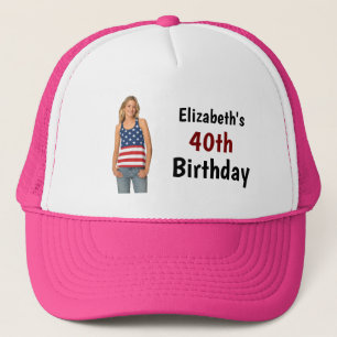 Custom Face 30th 40th 50th 60th 70 Birthday Squad Trucker Hat