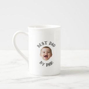 Custom Face Best Dad By Par  Bone China Mug