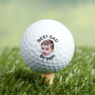 Custom Face Best Dad By Par New Dad Personalized Golf Balls