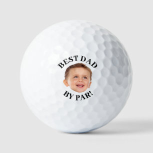 Custom Face Best Dad By Par New Dad Personalized  Golf Balls