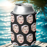 Custom Face Birthday Favours Bachelorette Party Can Cooler<br><div class="desc">Personalized Face Photo Birthday Favours Bachelor Party Black Can Cooler</div>
