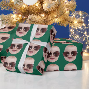 Custom Face Birthday Party Custom Baby Photo Gifts Wrapping Paper