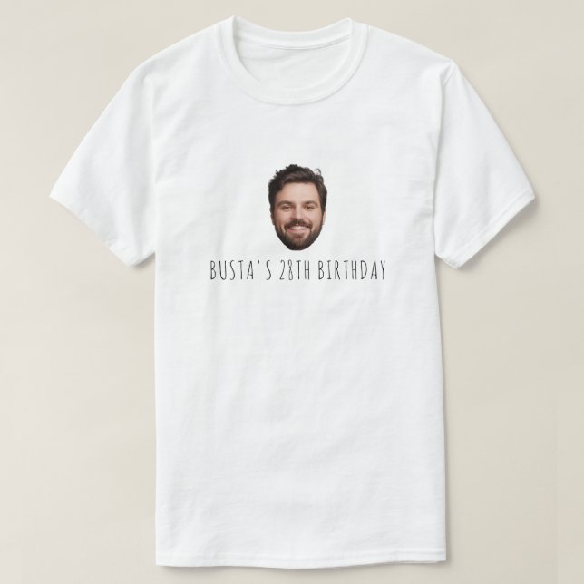 Custom Face Birthday Party Personalized Birthday  T-Shirt (Design Front)