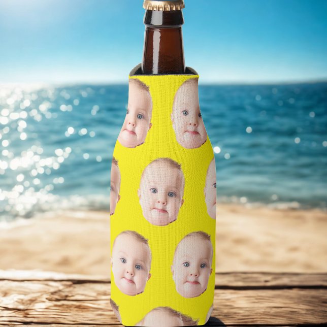 Custom Face Can Cooler, Personalized Face Photo Bottle Cooler (Creator Uploaded)