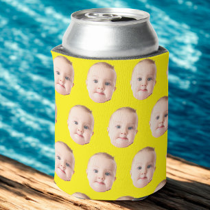 Custom Face Can Cooler, Personalized Face Photo Can Cooler