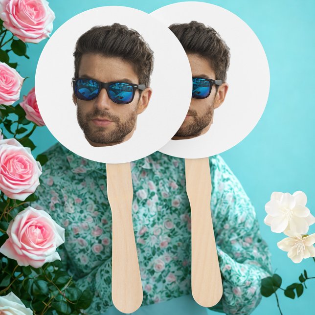 Custom Face Cutout Bachelorette Party Birthday Hand Fan (Creator Uploaded)