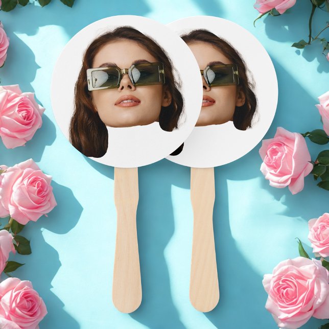 Custom Face Cutout Bachelorette Party Birthday Hand Fan (Creator Uploaded)