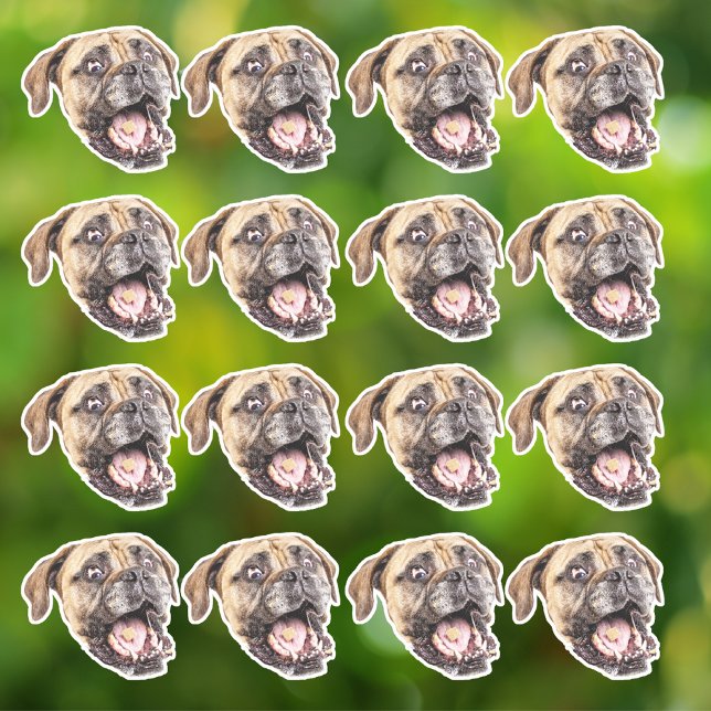 Custom Face Dog Stickers Personalized 16 Photos (Creator Uploaded)