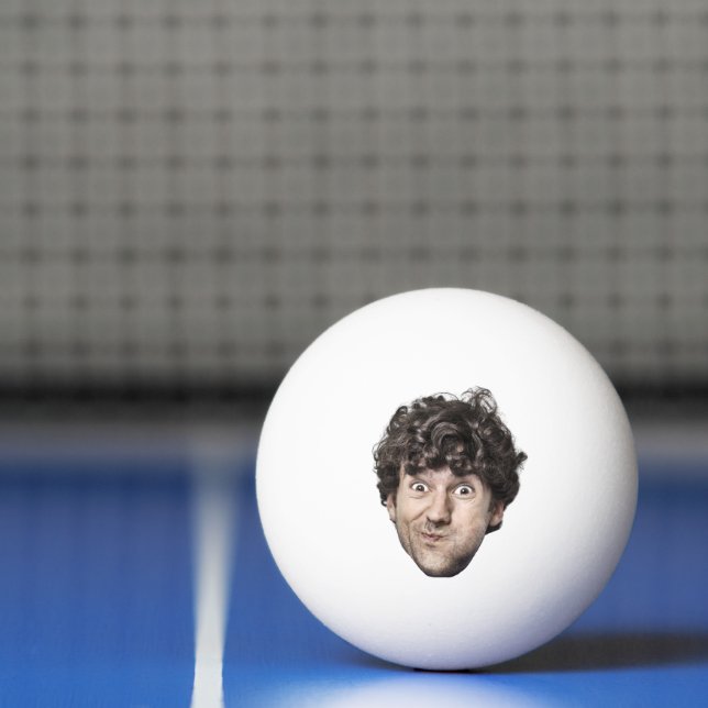 Custom Face Funny Beer Bachelor Party Personalized Ping Pong Ball (Net)