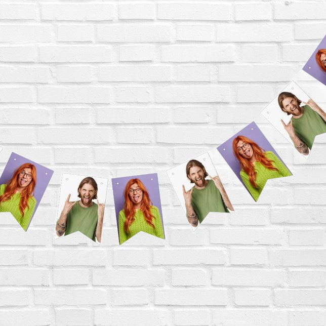 Custom Face Funny Bride and Groom Customized Bunting Flags (Creator Uploaded)