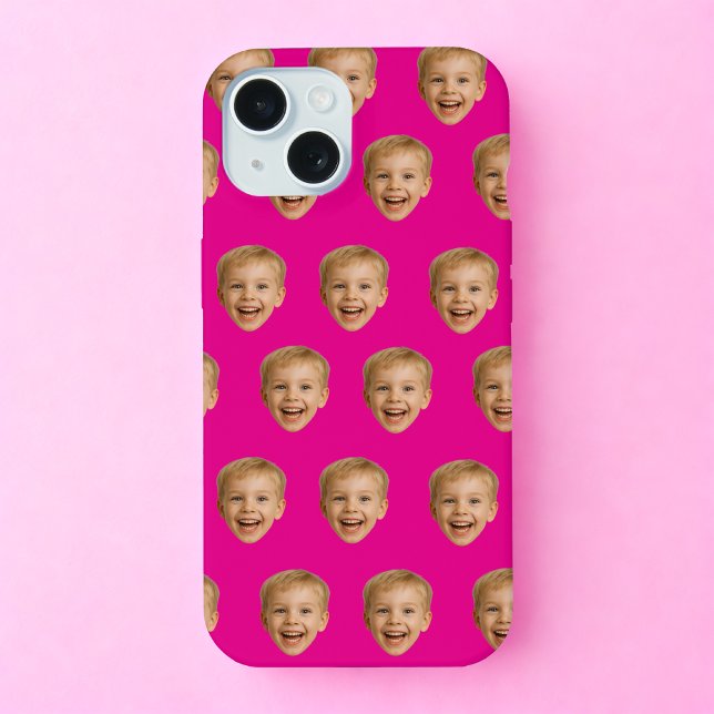 Custom Face Gift, Personalized Face Photo, Family iPhone 15 Case (Creator Uploaded)