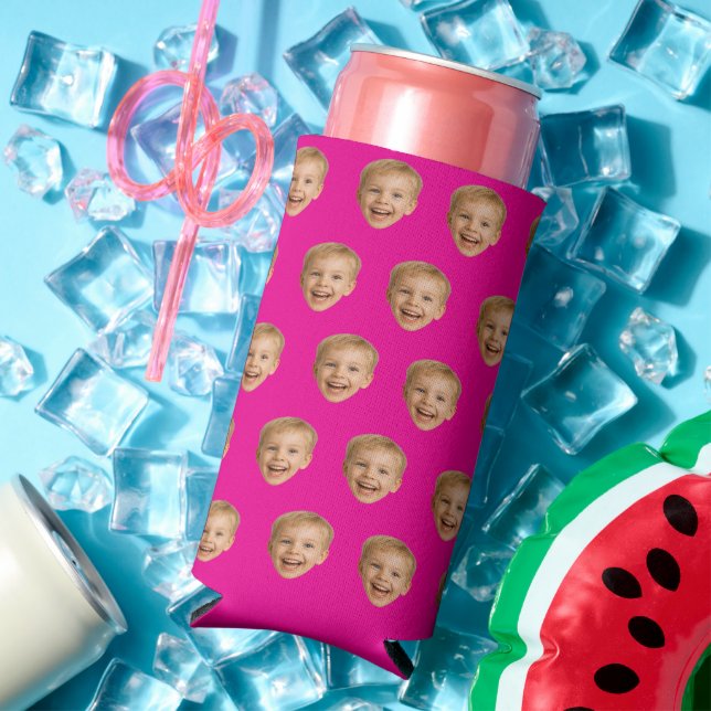 Custom Face Gift, Personalized Face Photo, Family Seltzer Can Cooler (In Situ Summer)