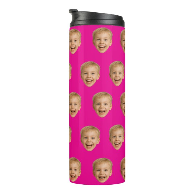 Custom Face Gift, Personalized Face Photo, Family Thermal Tumbler (Rotated Right)