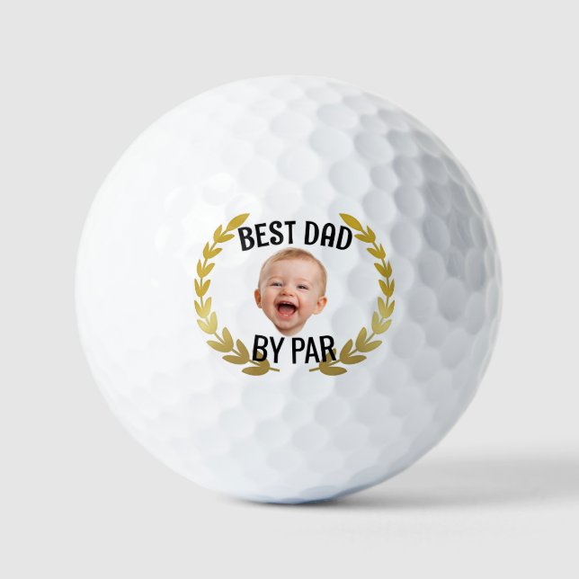 Custom Face Golf Balls, Best Dad by par Balls (Front)