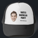 Custom Face Groom Groomsmans Bachelor Party Favour Trucker Hat<br><div class="desc">Custom Face Groom Groomsmans Bachelor Party Favours Trucker Hat</div>