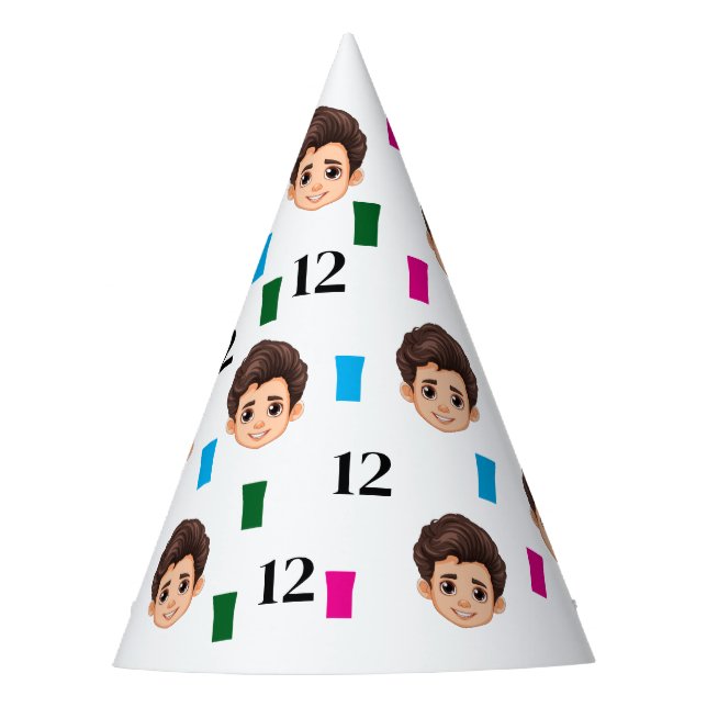 Custom Face Happy  Birthday gifts Party Hat (Front)