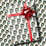 Custom Face Head  Wedding Bridal Shower Party Face Wrapping Paper<br><div class="desc">Custom Face Head Wedding Bridal Shower Party Props Graduation, Replace the face with your favourite photo (make sure to crop as much to the face as possible and use an app to remove the background) and personalize this funny Christmas Holiday Wrapping Paper with your kid, husband, or boyfriend on it!...</div>