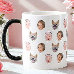 Custom Face Mug, Custom Photo mug, Family Gift Magic Mug
