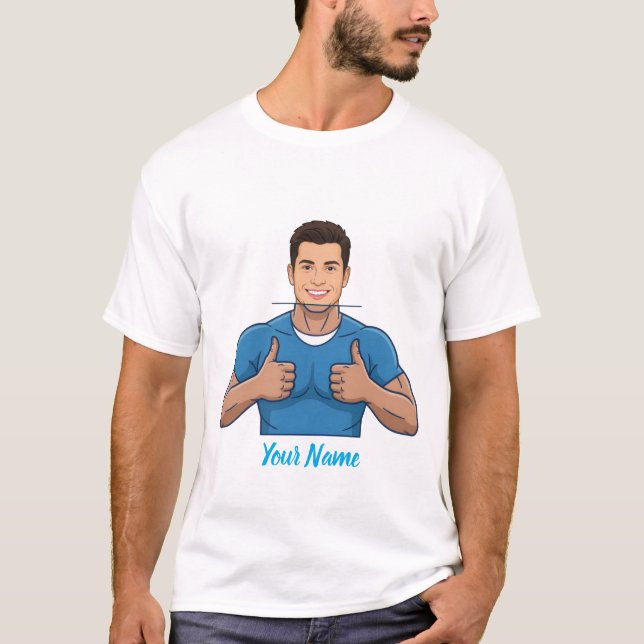 Custom Face & Name T-shirt - Personalized Gift (Front)