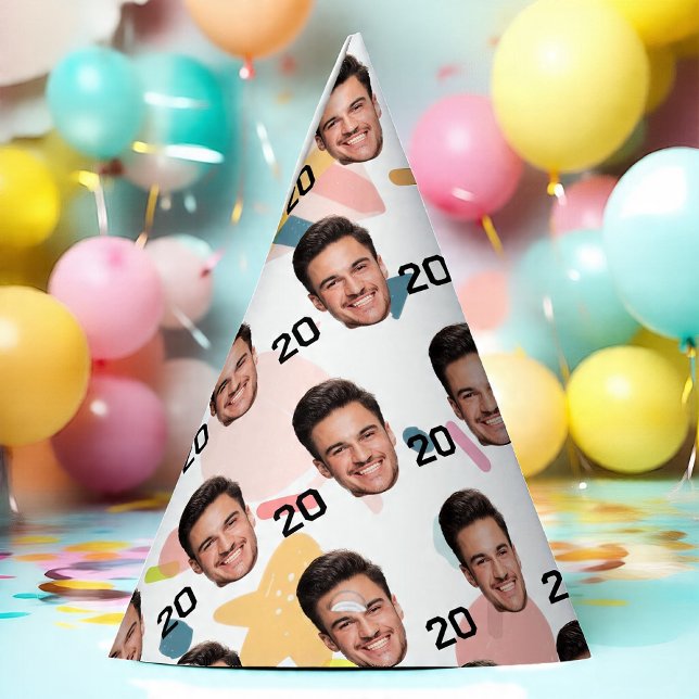 Custom Face Party Hat, Personalized Birthday Age  Hat (Creator Uploaded)