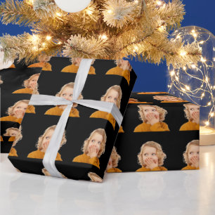 Custom Face Personalized Birthday Wedding Party  Wrapping Paper