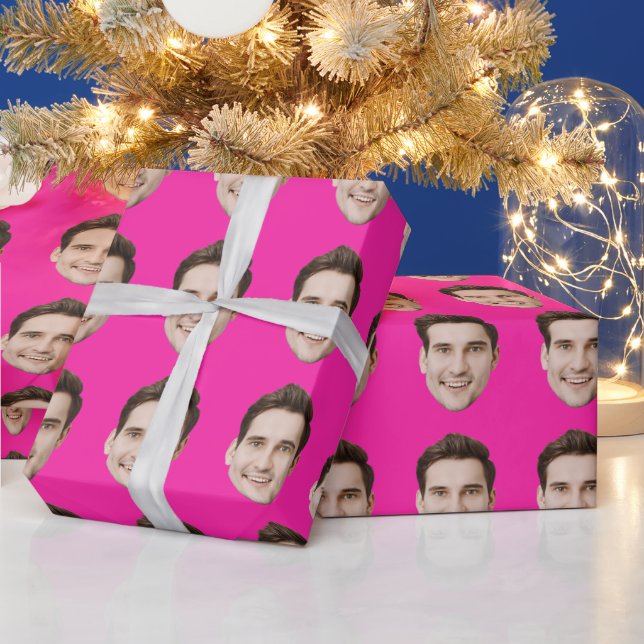 Custom Face Personalized Birthday Wedding Party Wrapping Paper (Holidays)