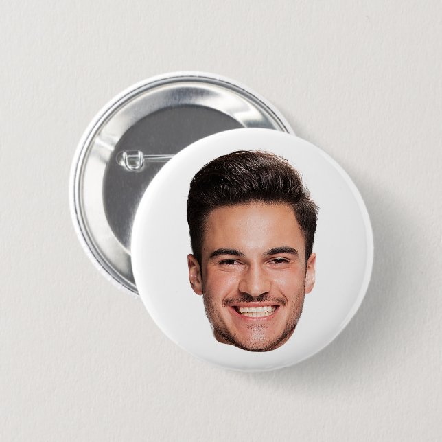 Custom Face Photo 2 Inch Round Button (Front & Back)