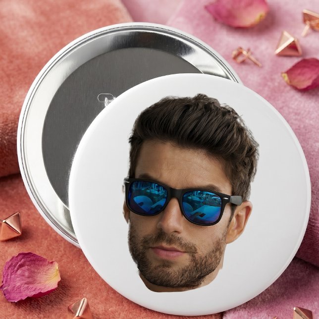 Custom Face Photo 4 Inch Round Button (Creator Uploaded)