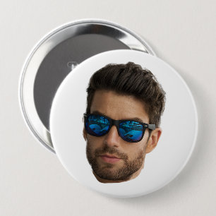 Custom Face Photo 4 Inch Round Button