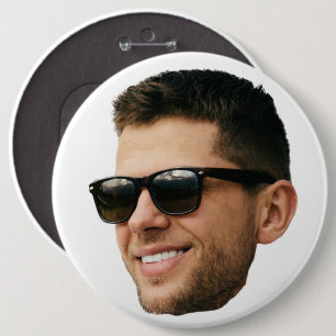 Custom Face Photo 6 Inch Round Button