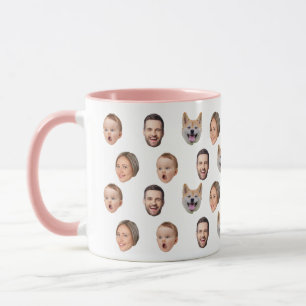Custom Face Photo Family Mug, 4 Photos Mug