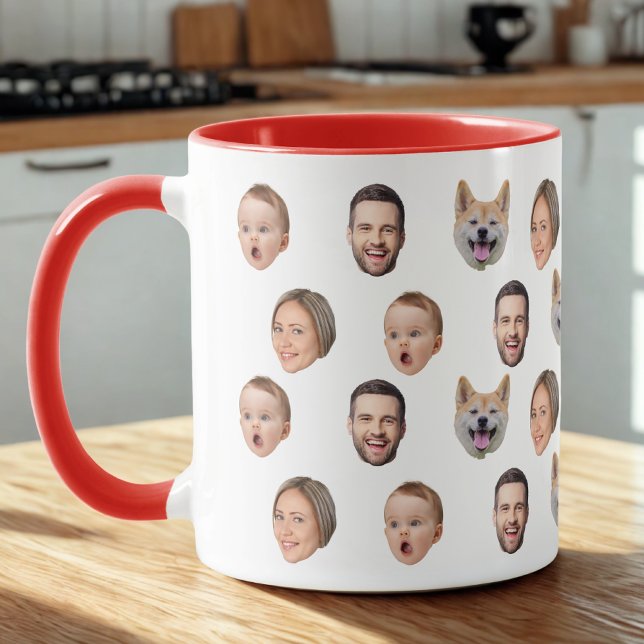 Custom Face Photo Family Mug, 4 Photos Mug (Creator Uploaded)