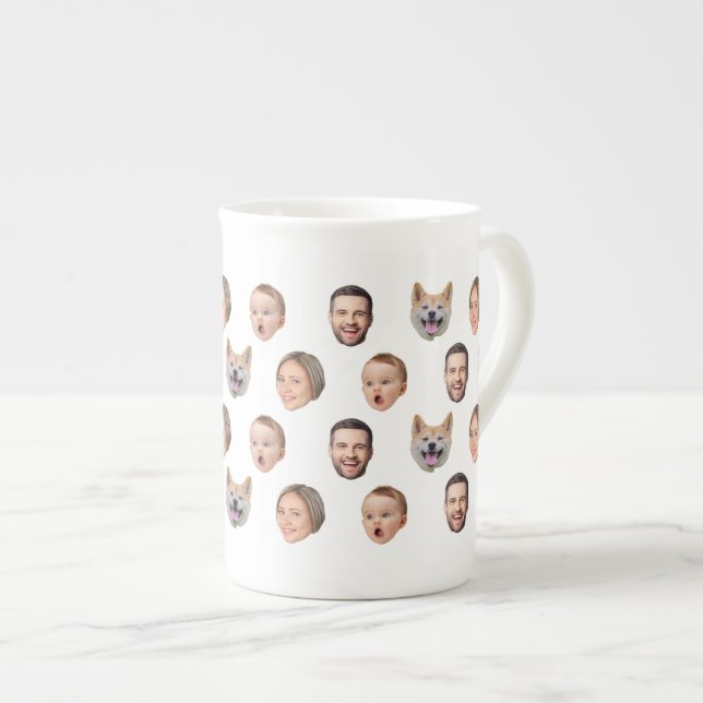 Custom Face Photo Family Mug, 4 Photos Mug (Front Right)