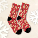 Custom Face Photo Gingerbread Men Christmas Socks<br><div class="desc">Funny crew socks that allow for personalization with someone's (very tightly cropped) face picture on all of the little gingerbread people</div>