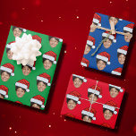 Custom Face Photo Santa Face Repeating Pattern Wrapping Paper Sheet<br><div class="desc">Custom Face Photo Santa Face Repeating Pattern Christmas, Replace the face of this elf with your favourite photo (make sure to crop as much to the face as possible and use an app to remove the background) and personalize this funny Christmas Holiday Wrapping Paper with your kid, husband, or boyfriend...</div>