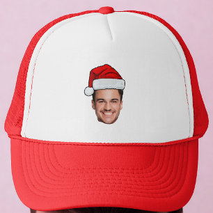 Custom Face Photo Santa Hat Christmas