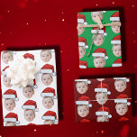 Custom Face Photo Santa Hat Christmas Wrapping Paper Sheet<br><div class="desc">Funny Custom Face Photo Santa Hat Christmas, Replace the face of this elf with your favourite photo (make sure to crop as much to the face as possible and use an app to remove the background) and personalize this funny Christmas Holiday Wrapping Paper with your kid, husband, or boyfriend on...</div>