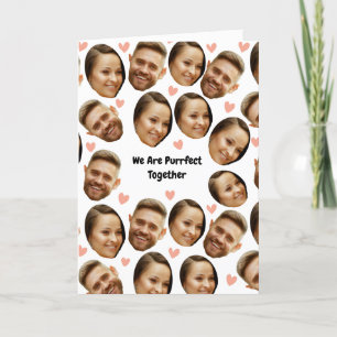 Custom Face Picture Heart Funny Couple Card